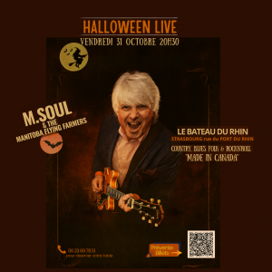 Soirée Halloween Strasbourg M.SOUL au Bateau du Rhin – concert live.