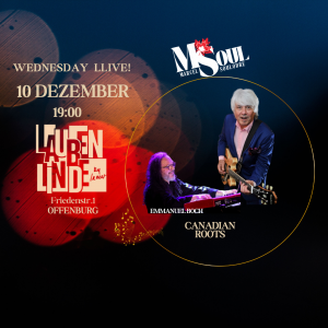 M.SOUL et Emmanuel Boch en duo live à Laubenlinde by Inmar à Offenburg – 10 décembre – Noël nord-américain et Rock’n’ Roll