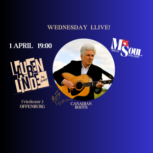 M.SOUL en concert solo à la Laubenlinde by Inmar à Offenburg le 1er avril – live Rock’n’Roll et Americana