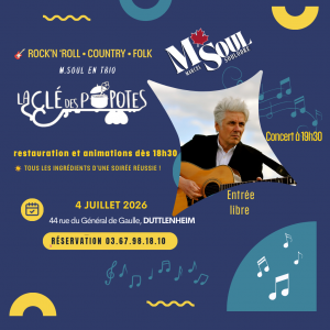 Soirée Country et Rock'n'Roll à Duttlenheim avec M.SOUL en trio